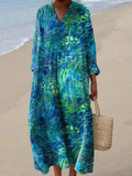 Peacock Feather Pattern Art Print Dress