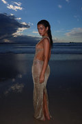Corliss™ | Embellished Backless Maxi Dress with Slit