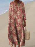 Vintage Lovely Floral Art Print Dress