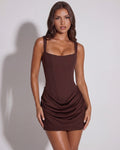 Eleonora | Brown Mini Dress