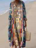 Abstract Geometric Pattern Art Print Dress II
