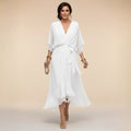 Monica – Chiffon Dress with V-Neck