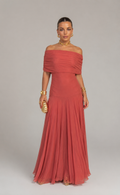 Callie - One Shoulder Mesh Maxi Dress