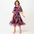 Vivian - Comfortable Plus Size Chiffon Dress