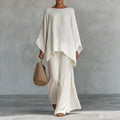 Cristina | Two-Piece Set with Long Sleeves and Wide-Leg Pants