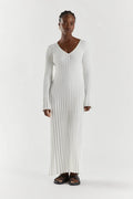 Dianara™ | V-neck knitted midi dress with sleeves (copy)