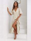 Bethany - Puff Sleeves Maxi Dress
