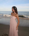 Collins | Ruffle Strapless Maxi Dress