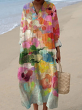 Vintage Flowers Art  Print Dress