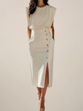 Visia | Midi Dress with Side Slit