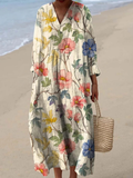 Vintage Lovely Floral Art Print Dress