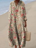 Vintage Lovely Floral Art Print Dress