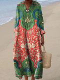 Vintage Lovely Floral Art Print Dress