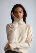 Livia | Turtleneck Sweater with Diamond Motif