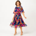 Vivian - Comfortable Plus Size Chiffon Dress