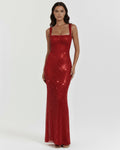 Isabella | Red Maxi Dress