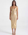 The Beyoncé | Gold Midi Dress