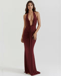 Ariel | Burgundy Maxi Gown