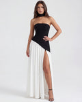 Serena | Black & White Maxi Gown