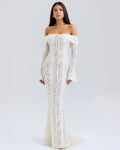 Alessandra | Cream Maxi Dress