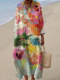 Vintage Flowers Art  Print Dress