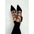 Evy™ - Black pointed toe heels