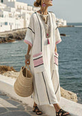 Ariella | Plus Size Striped Patchwork Maxi Dress