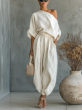 Eleonora - Elegant One-Shoulder Two-Piece Set