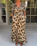 Helga - Leopard Print Maxi Dress